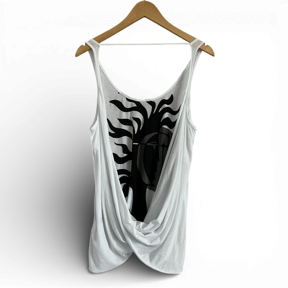 True Religion Graphic Festival Drape Tank Top Large - Picture 2 of 5